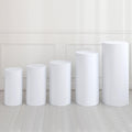 uxcell Set of 5 Cylinder Spandex Stand Cover White S/M/L/XL/XXL