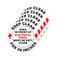 5 Pack 17" Keep Electrical Panel Clear Anti-Slip Floor Stickers