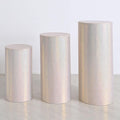uxcell Set of 3 Cylinder Spandex Stand Cover Champagne-S/M/L
