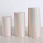 uxcell Set of 3 Cylinder Spandex Stand Cover Champagne-S/M/L