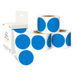 PARLAIM 2 Inch Round Adhesive Color-Code Dot Stickers,4Rolls/2000 per Rolls dots Label Dispenser Box, Circle Stickers Label Inch Coding Labels (Blue) Blue 4 Rolls-2000 Pack