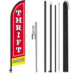 Croblissful Thrift Store Feather Flag 15 ft Kit multicolor Classic
