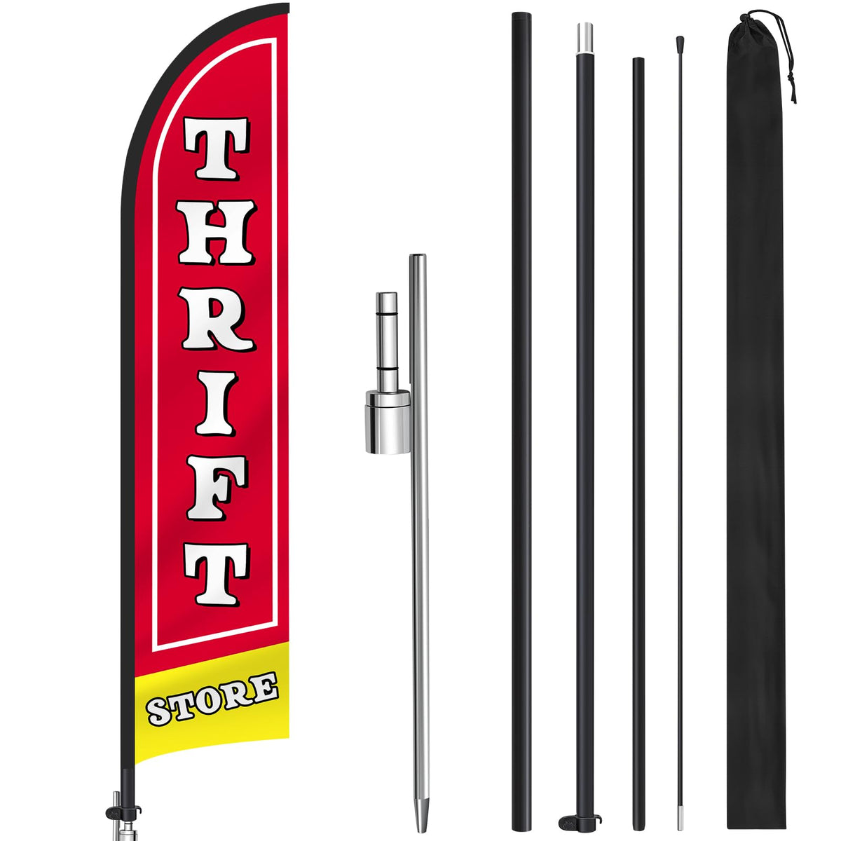 Croblissful Thrift Store Feather Flag 15 ft Kit multicolor Classic
