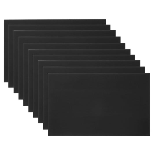 PATIKIL 5x8 Inch Anodized Aluminum Sheet Metal, 10Pcs Laser Plates Engraving Blanks 0.8MM Thin Rectangle for Crafting DIY House Laser Engraving, Black 10