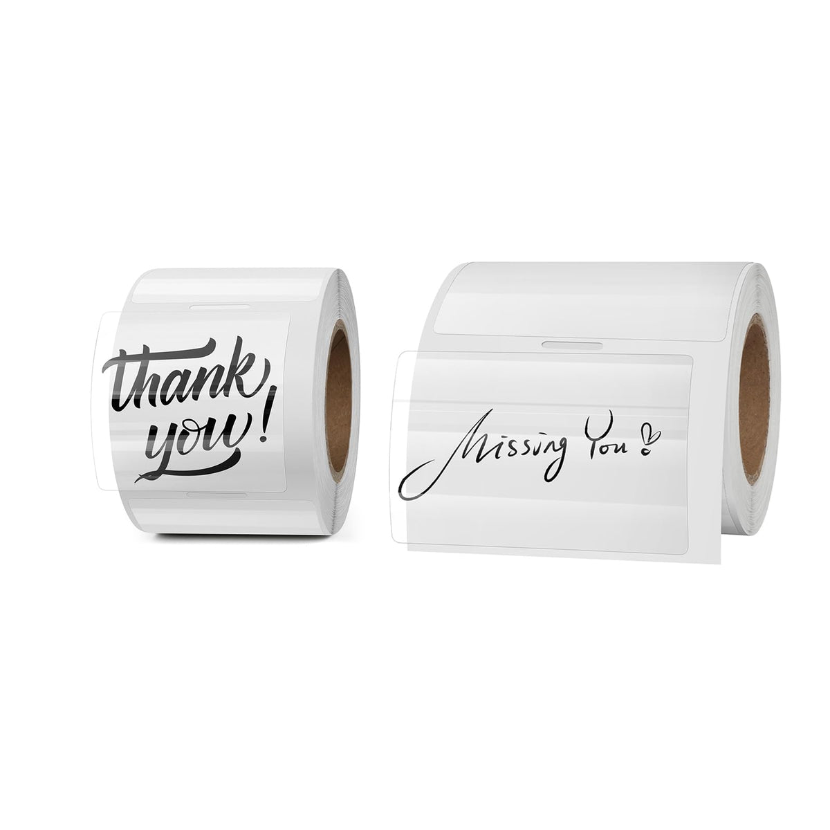 Clear Thermal Labels Vinyl 2 × 3 Inch & 2 × 2 Inch Bundled