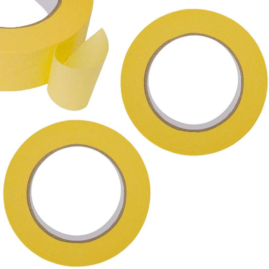 Automotive Refinish Masking Tape Yellow 36mm x 55m, Cars Vehicles Auto Body Paint Tape, Automotive Painters Tape Bulk Set for Precise Auto Painting and Detailing(2 Roll-Yellow) 2 Roll-Yellow