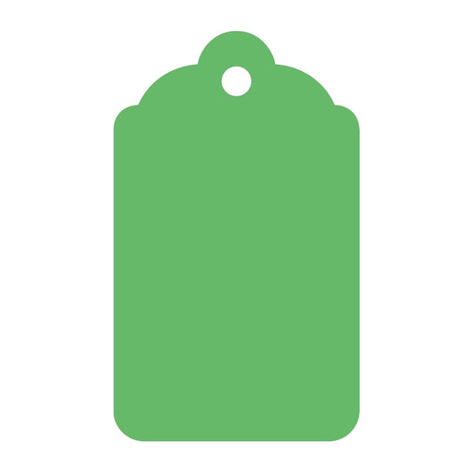 SmartSign (1000-Pack) Green Blank Merchandise Tags, Size #6, 1.875" x 1.25", 13-Point Thick Write-On Cardstock Tags with Scallop Top, Pre-Punched for Quick Attachment, for Price/Gifting/Marking