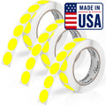 Perco Neon Yellow Perforated Round Circle Dot Sticker 1-Inch Labels — 3 Rolls, 3,000 Stickers — Price Stickers, Notes & Reminder Labels, High Visibility, Strong Adhesive—Made in USA 1 Inch