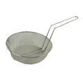 FSE SLCB010C Culinary Basket, 10" Dia. x 3" deep, coarse mesh, Round, Welded Handle, Heavy Nickel Plated