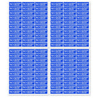 Remarkabel 120 Pcs NO Equipment Ground Stickers, Blue, 1x0.25 Inch, Paper, Rectangular, Outdoor, Stickers