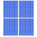 Blue 120-piece industrial ground stickers by Remarkabel, 1x0.25 inch paper rectangular outdoor labels with no equipment ground symbol
