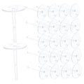 Toyvian 200pcs Clear Cake Topper Stand Base Cake Topper Support Stand Insert for Cupcake Fondant Dollhouse Table Centerpiece Diy Baking Supplies Easy Install and Remove