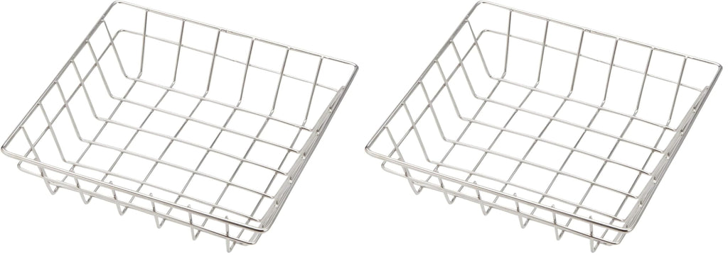 American Metalcraft SQGS8 Square Wire Grid Basket, Stainless Steel, 8-Inches (Pack of 2) 8-Inches (Pack of 2)