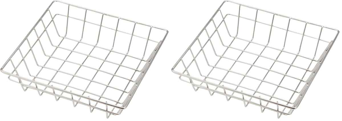 American Metalcraft SQGS8 Square Wire Grid Basket, Stainless Steel, 8-Inches (Pack of 2) 8-Inches (Pack of 2)