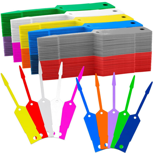 Lewtemi 1000 Pieces Self Lock Arrow ID Key Tags Car Parts Tags Key Ring Repair Labels for Office Automotive Shop Supplies (4 1/2'' X 3/4",Mixed Color) Multicolor 4 1/2'' X 3/4"