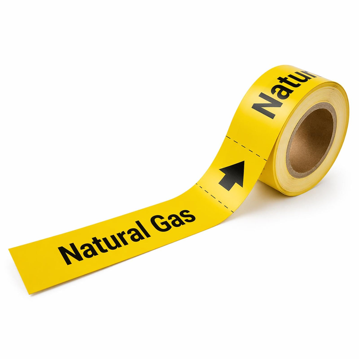 Marine Pipe Markers - Natural Gas Safety Labels for Boat, Waterproof Self-Adhesive Pipe Identification Stickers, 1" H x 8" W, 25 Pcs/Roll(Natural Gas) 481257