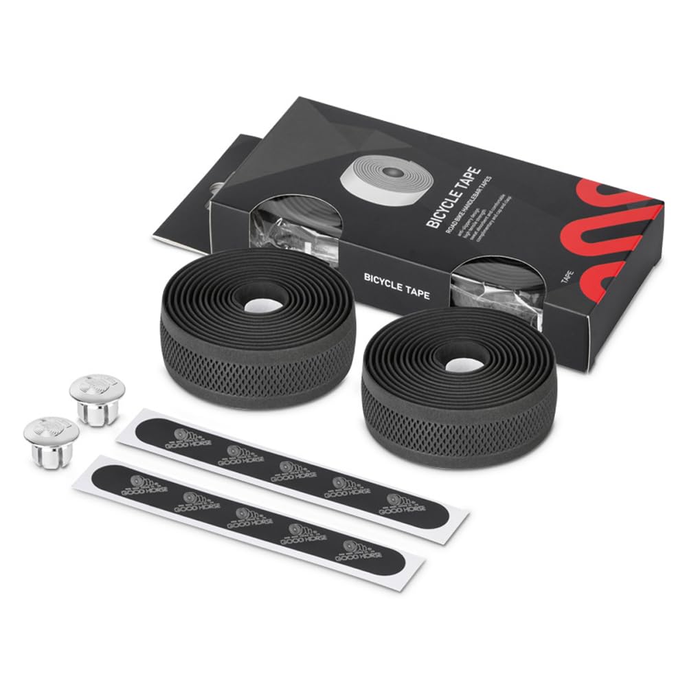 Bike Handlebar Tape EVA, Bicycle Bar Tape with Adhesive Backs, Comes with Pair of Bar End Plugs 2 Rolls per Set
