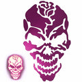 customTAYLOR33 High Intensity Reflective Skull Rose Decal (Premium Quality) / Multiple Colors/Vehicle & Helmet Compatible/Nighttime Visibility (Special Edition Purple, 4 inch X 2.5 inch) Special Edition Purple