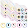 360pcs Large 3 Inch Pastel Number Stickers, 1-36 Number Stickers Pastle Style