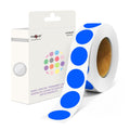 Blue PARLAIM 3/4-inch round circle labels in a pack of 1000, ideal for color-coding in office and classroom settings.