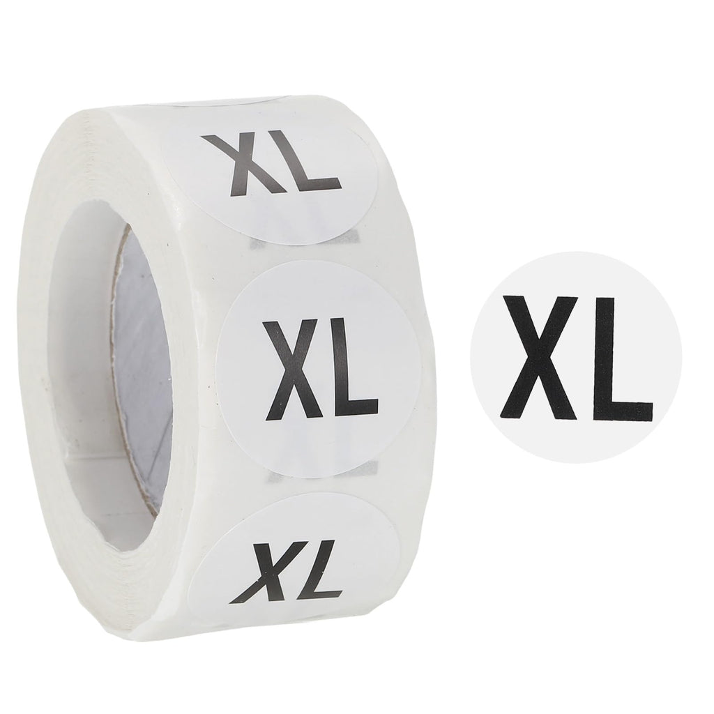 PATIKIL Clothing Size Stickers 1 Inch XL Size T-Shirt Labels,Black Black