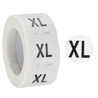 PATIKIL Clothing Size Stickers 1 Inch XL Size T-Shirt Labels,Black Black