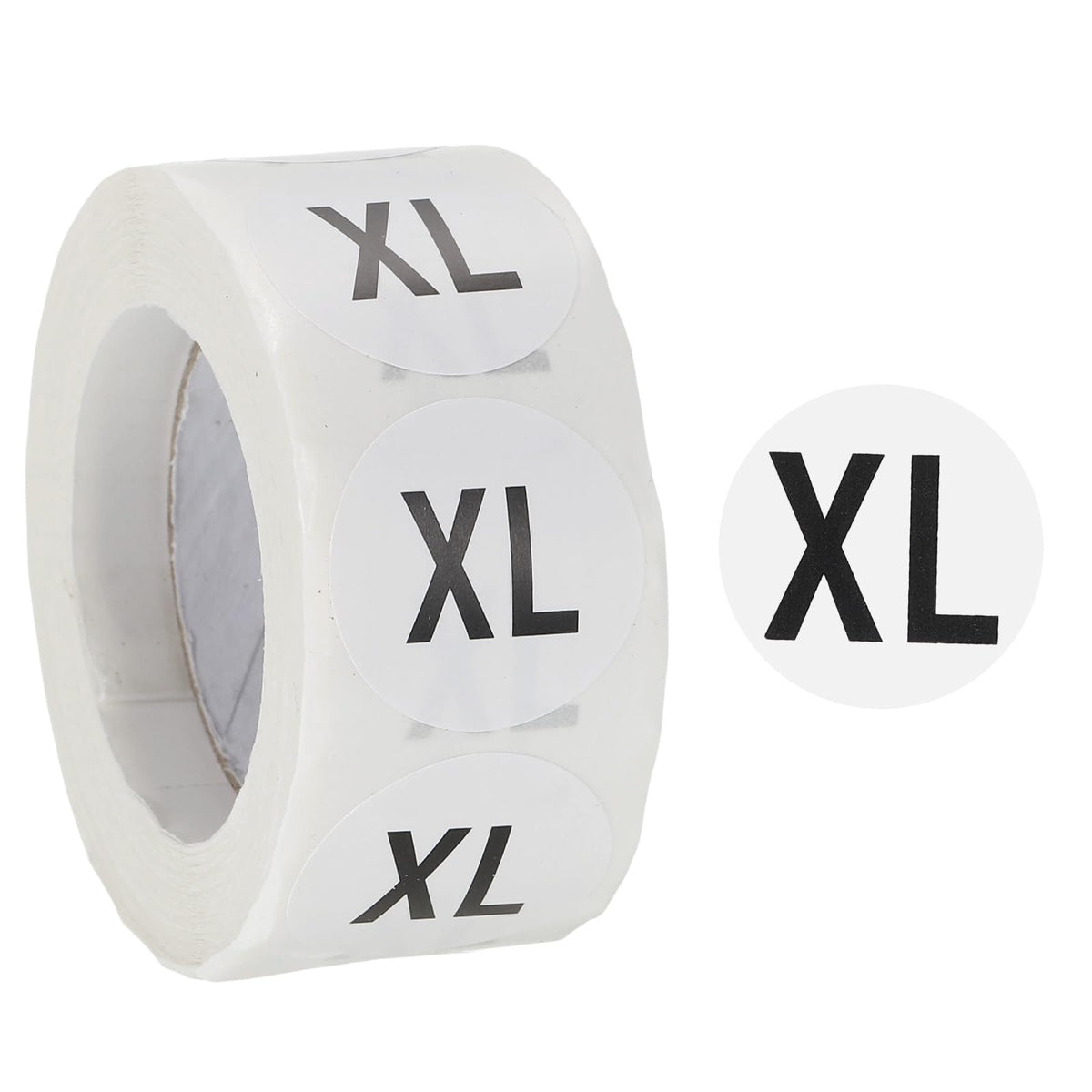 PATIKIL Clothing Size Stickers 1 Inch XL Size T-Shirt Labels,Black Black
