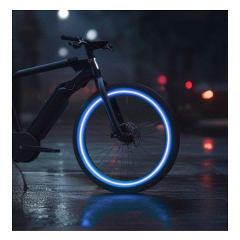 customTAYLOR33 High-Intensity Grade Reflective Wheel Rim Tape for Bicycles and e-Bikes, Blue, 29" Tires
