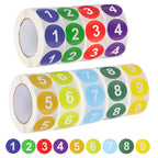 PATIKIL 9 Rolls Number 1-9 Circle Stickers Self-Adhesive Number Label