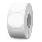 White Round Stickers Roll 1.5 Inch Vinyl Dot Labels 1000 PCS White