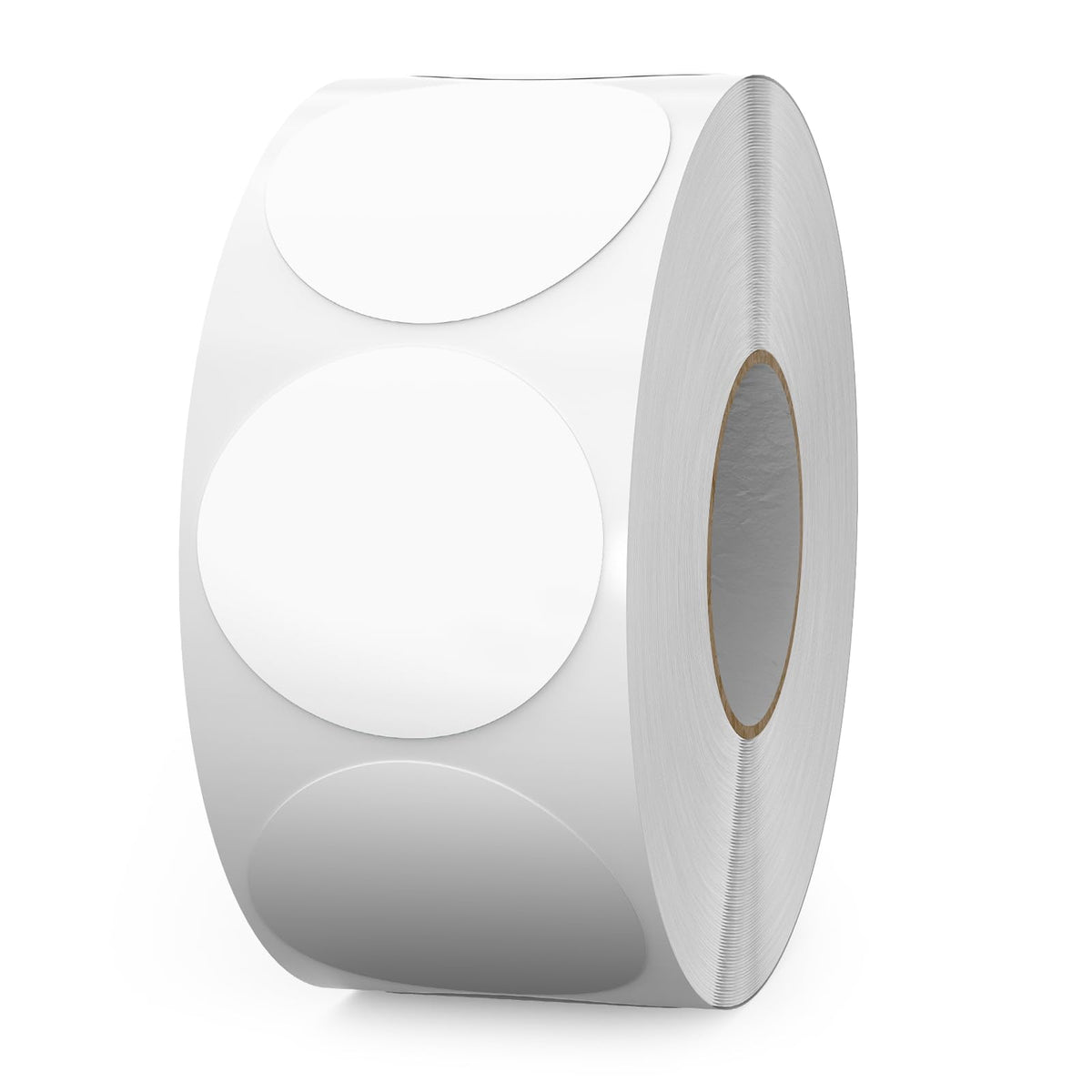 White Round Stickers Roll 1.5 Inch Vinyl Dot Labels 1000 PCS White
