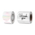 Thermal Labels Vinyl 1.5 Inch Holographic Rainbow & 3 × 3 Inch Clear Bundled