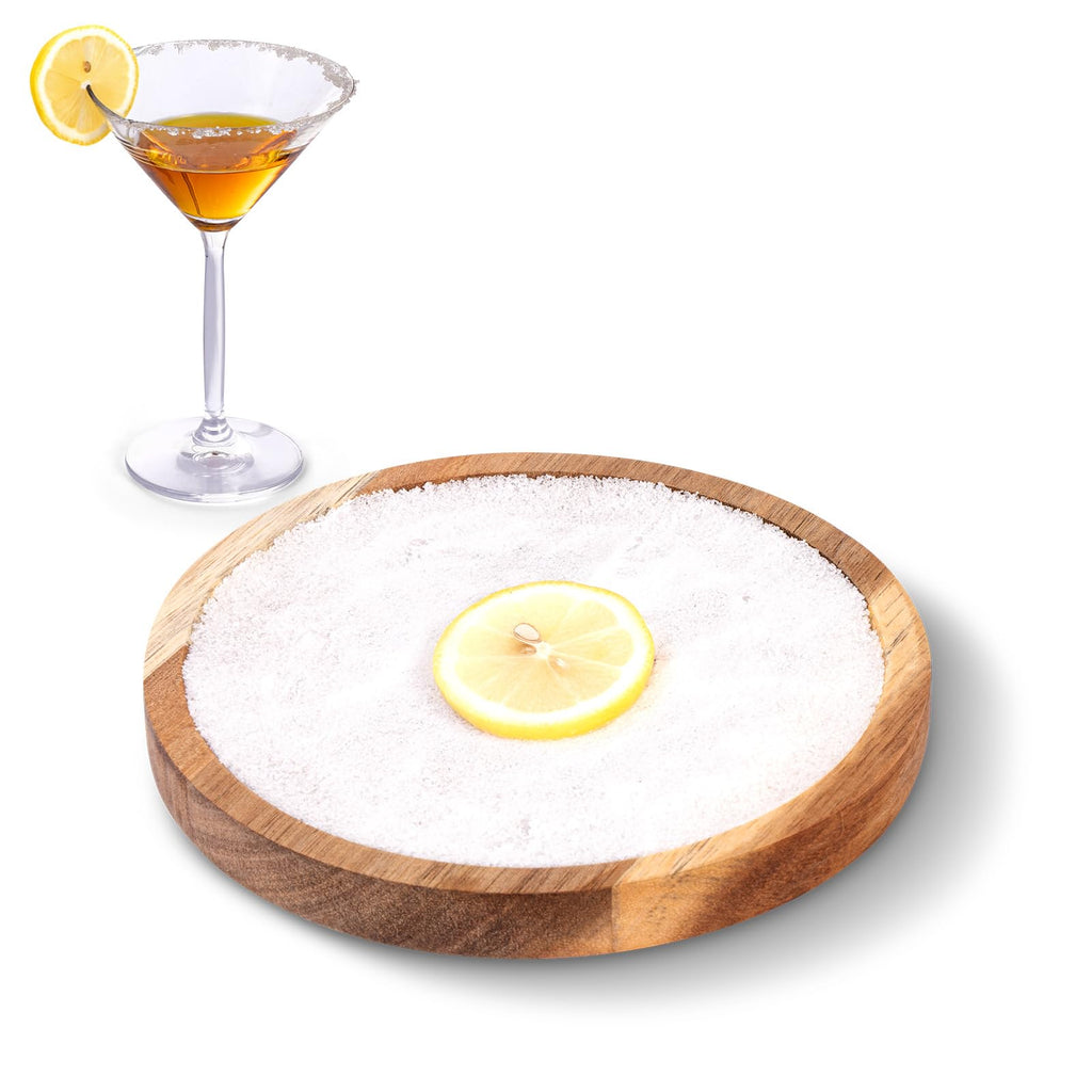 Margarita Salt Rimmer, Non-slip Solid Wood Salt Rimming Tray