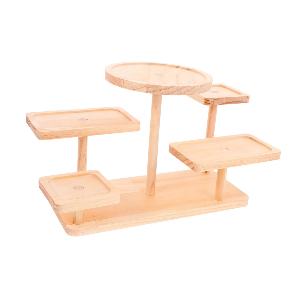 Space-Saving Wooden Jewelry Display Rack for Craft Shows Decor Makeup and Home Decor