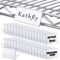 Kathfly 50 Pack Wire Shelf Label Holder 3" Adjustable Shelf Cable Tags 3"