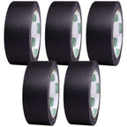 Black BookGuard 1.5-inch wide vinyl-coated cotton bookbinding tape for repair, shown rolled and ready for arts, office, or library use