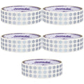 ChromaLabel metallic silver 1/4 inch circle sticker labels, reflective round dots for golf club launch monitor, 1000 per roll in a pack of 5.