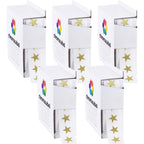 ChromaLabel 3/8 inch metallic gold star stickers, award labels, 1000 per dispenser box, pack of 5, for awards and incentives.