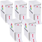 ChromaLabel 3/4 inch round removable stickers, new imprinted labels for grocery and inventory use, 1000 per dispenser box, case of 5