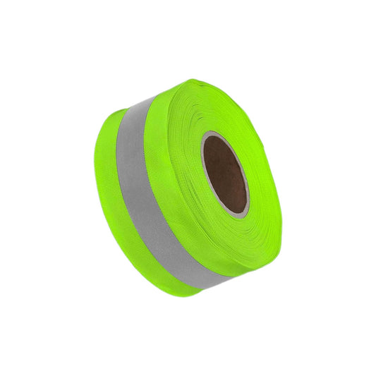 High Visibility Reflective Tape for Clothing, 2'' x 59ft Waterproof Sew on Safety Fabric Webbing, Outdoor Warning Straps Strips, Reflector Band Patch on Cycling Sash Bag Pet Wears, Green
