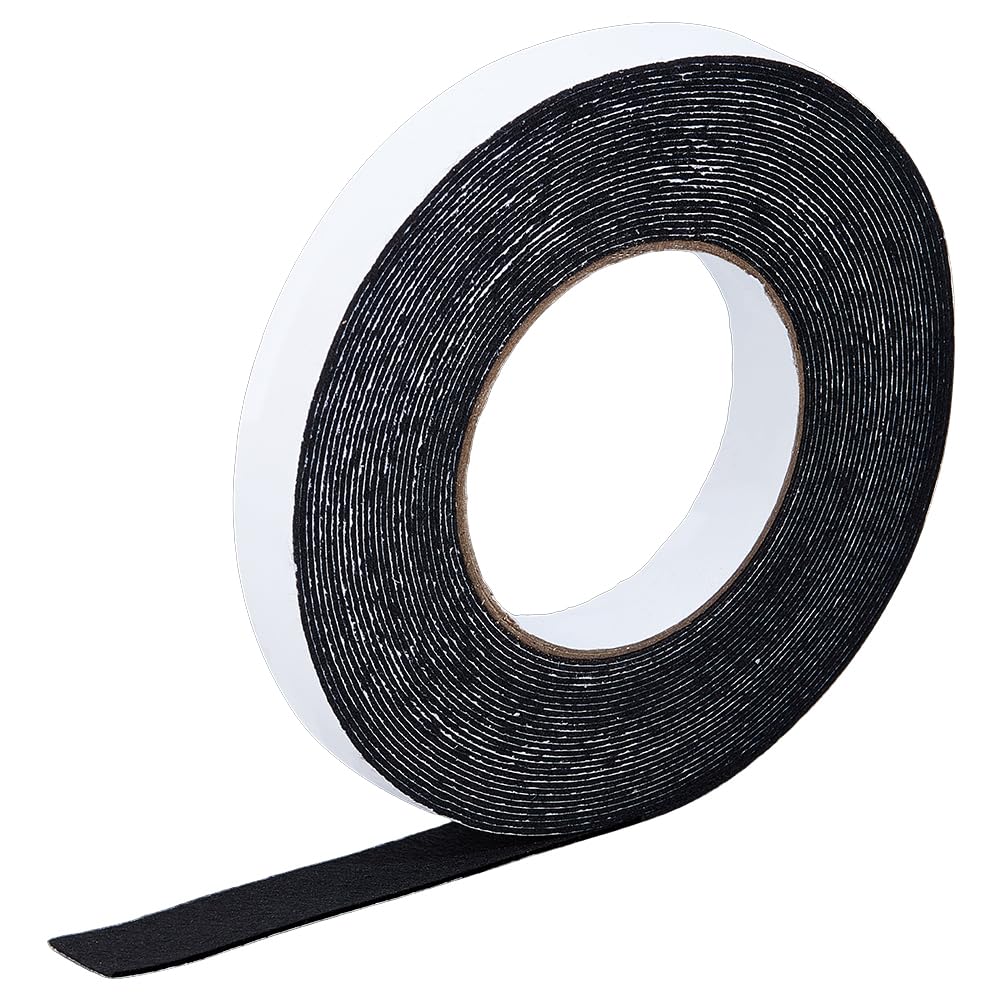 BENECREAT 10.94 Yards Self Adhesive Felt Tape, 0.79 Inch Black Felt Strips with Adhesive Backing for Furniture Protecting Hardwood Floors Chair Wall