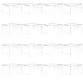16 Pack Clear Acrylic Display Risers, Display Stand for Figures, Buffets, Dessert, Cupcakes, Candy, Jewelry and Collectibles (4.1" x 3.2" x 2.2" )