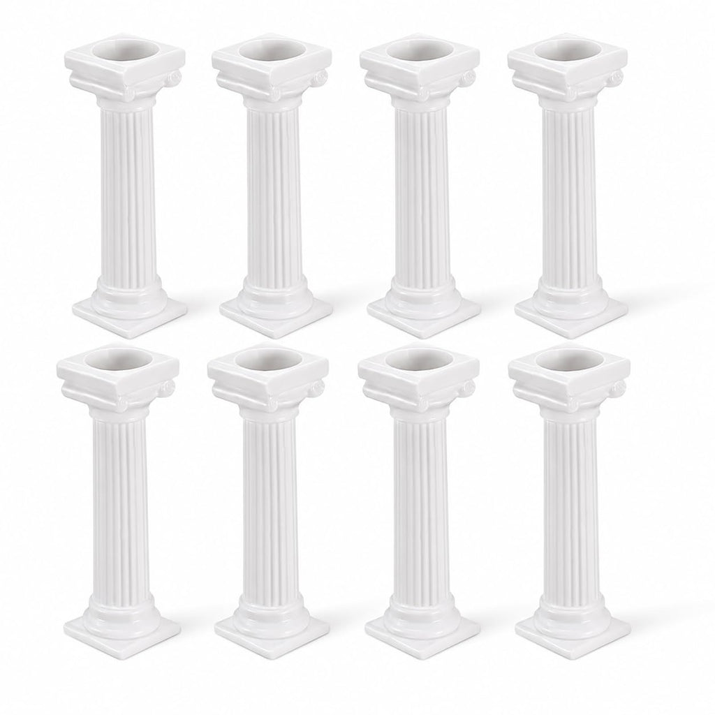 Cabilock 8 Pack Cake Pillars, 4.92 Inch Roman Column Cake Separator