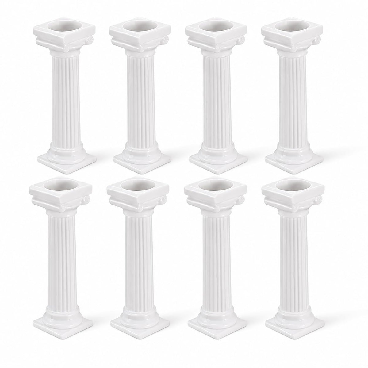 Cabilock 8 Pack Cake Pillars, 4.92 Inch Roman Column Cake Separator