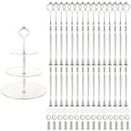QTLCOHD 15 Set 3 Tiered Tray Hardware Kit, Zinc-Alloy Heavy Duty