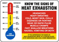 Know The Signs Of Heat Exhaustion Sign Safety Health Hazard Stress D2 Metal Tin – 12 x 16 Inch for Home or Work 12"x16"/30x40cm