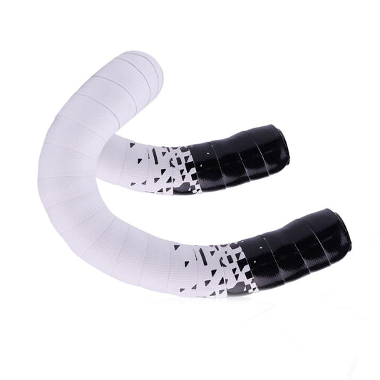 Handlebar Tape for Road Bike – 3mm Thick Shock-Absorbing Silicone Bar Tape – Anti-Slip, Sweat-Wicking, Lightweight – Includes Bar End Plugs & Finishing Tapes White to Black Set of 2