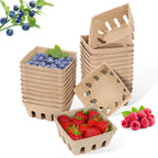 50 Pack Mini Natural Pulp Fiber Berry Basket