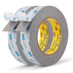 3M Double Sided Tape, 1" x 18Ft Foam Tape, 1600TG, Grey, 2 Pack
