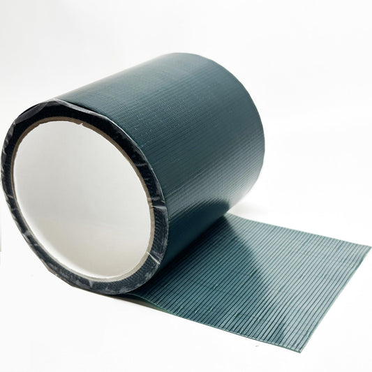 High-Density Mulch Tape, 3.9 in × 32.8 ft (100mm x 10m), Green, Wide, Made in Japan – Prevents Weed Growth Around Peg Holes